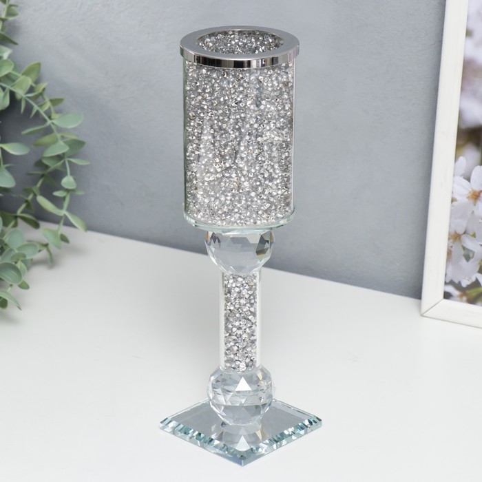 Подсвечник стекло на 1 свечу Подсвечник стекло на 1 свечу "Драгоценность" 25х8х8 см