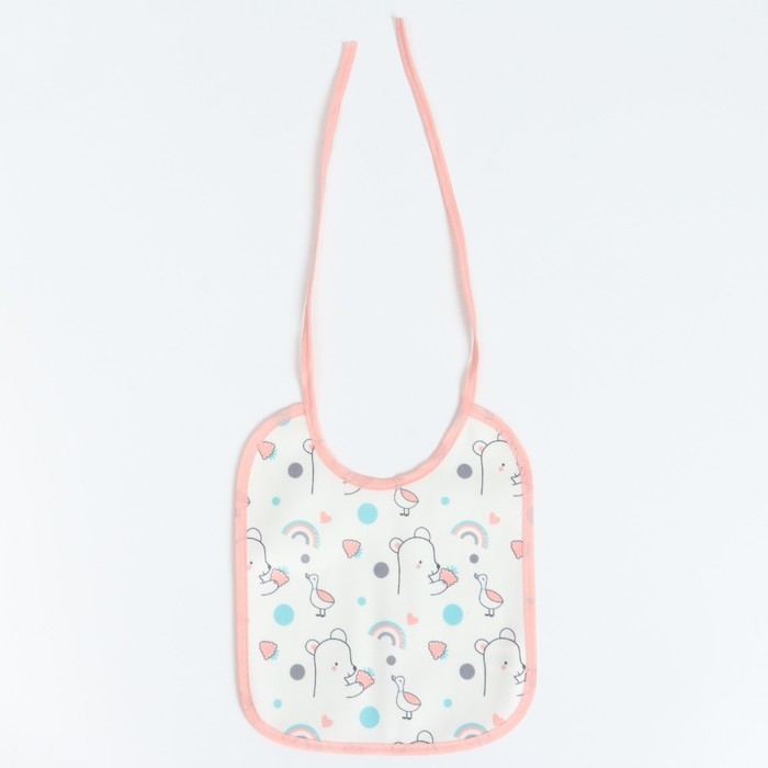 Набор детских слюнявчиков Крошка Я, 3 шт. + подарок, 20х17 см., цвет бирюзовый, розовый, серый Набор детских слюнявчиков Крошка Я, 3 шт. + подарок, 20х17 см., цвет бирюзовый, розовый, серый