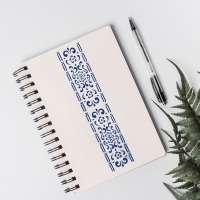 Трафарет бордюрный пластик "Цветочный орнамент" 60х12 см Трафарет бордюрный пластик "Цветочный орнамент" 60х12 см