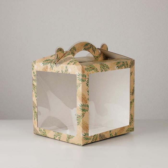 Коробка кондитерская с окном, сундук, «Сказка» 20 х 20 х 20 см, Новый год Коробка кондитерская с окном, сундук, «Сказка» 20 х 20 х 20 см, Новый год