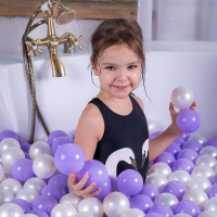 Набор шаров для сухого бассейна 500 шт, цвет: белый перламутр Набор шаров для сухого бассейна 500 шт, цвет: белый перламутр