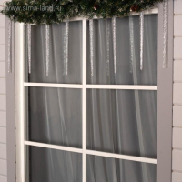 Гирлянда &laquo;Сосульки рифленые&raquo; 2.5 &times; 0.42 м, IP65, прозрачная нить, 288 LED, свечение синее с эффектом стекания, 12 В