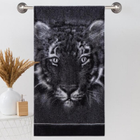 Полотенце махровое Этель ЧБ «Хищник», пестроткань, 70х130 см Полотенце махровое Этель ЧБ «Хищник», пестроткань, 70х130 см