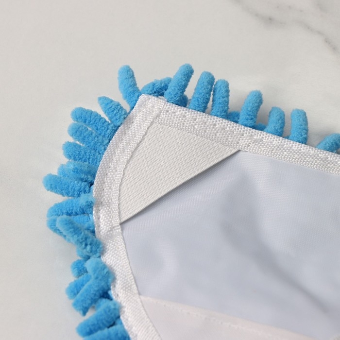 Насадка для окномойки арт 3092740 Доляна, микрофибра букля, 14&times;17 см, цвет синий