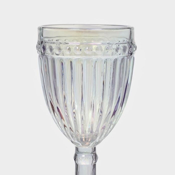 Бокал для вина стеклянный Magistro &laquo;Босфор&raquo;, 250 мл, 8,5&times;16,5 см, цвет перламутровый