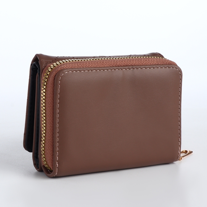 Кошелёк женский на кнопке, цвет коричневый Кошелёк женский на кнопке, цвет коричневый