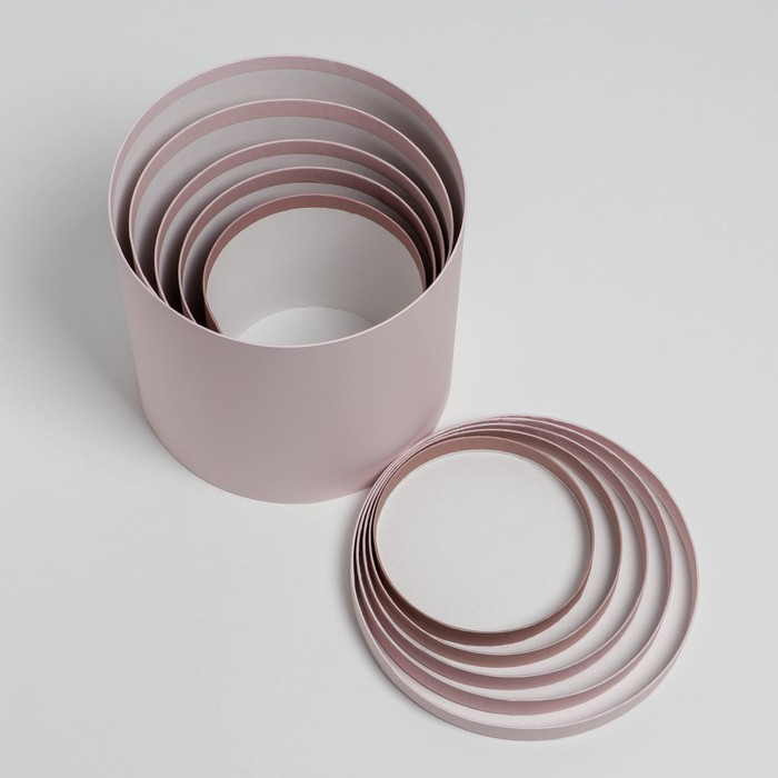 Набор коробок 5 в 1, упаковка подарочная, &laquo;Кофейный&raquo;, 13 х 14‒19.5 х 22 см