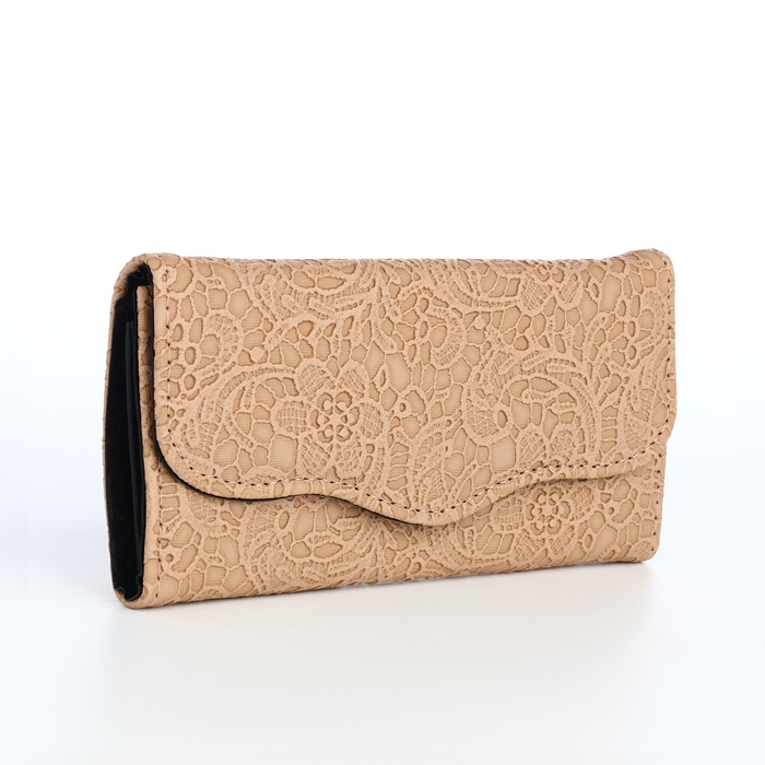 Кошелёк женский на магните, цвет бежевый Кошелёк женский на магните, цвет бежевый