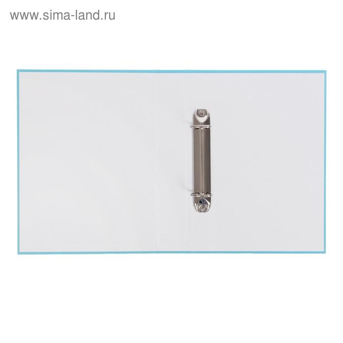 Папка на 2 кольцах А5, Hatber NEWtone, 35 мм, 1500 мкм, голубая, с рисунком