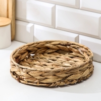 Корзинка для подачи Доляна «Камыш», d=24 см, из соломы Корзинка для подачи Доляна «Камыш», d=24 см, из соломы