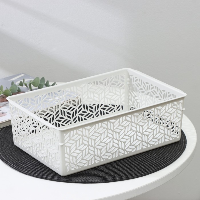 Корзинка для хранения без крышки Linden, 4,3 л, 29×19×9,5 см, цвет светло-серый Корзинка для хранения без крышки Linden, 4,3 л, 29×19×9,5 см, цвет светло-серый