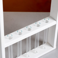 Кашпо деревянное 26×5×40 см с 5 колбами 15 см "Рамка Экстра Слим", белый Дарим Красиво Кашпо деревянное 26×5×40 см с 5 колбами 15 см "Рамка Экстра Слим", белый Дарим Красиво