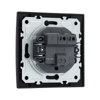 Выключатель TOT Elegant, 10 А, 1 кл., скрытый, черный Выключатель TOT Elegant, 10 А, 1 кл., скрытый, черный