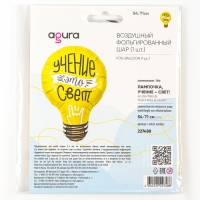 Шар фольгированный 28" &laquo;Лампочка, учение &mdash; свет!&raquo;, фигура