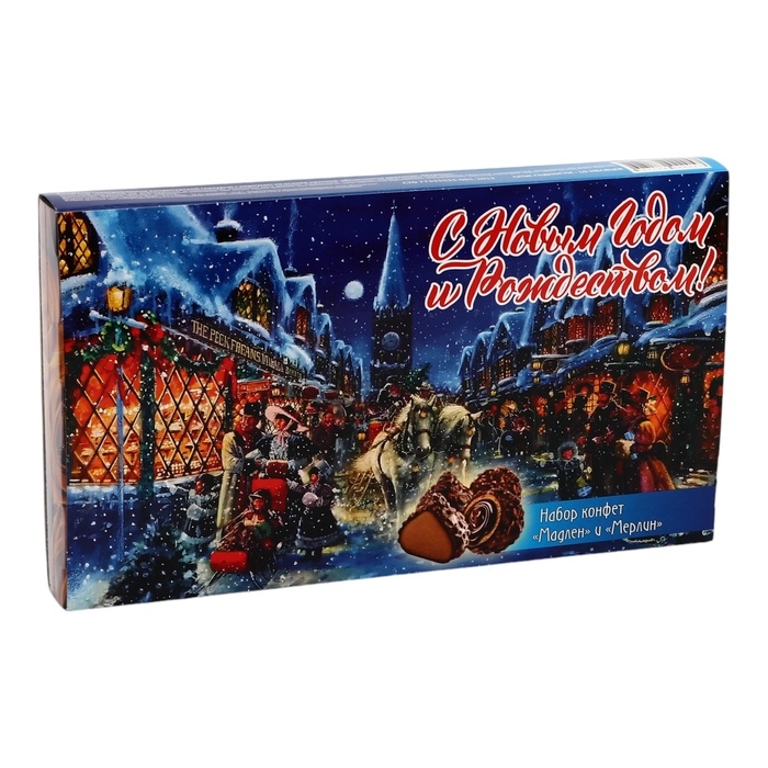 Набор конфет подарочный Мадлен и Мерлин "Благополучия!", 220г