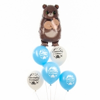 Букет из шаров &laquo;Спасибо за сына&raquo;, латекс, фольга, набор 6 шт.