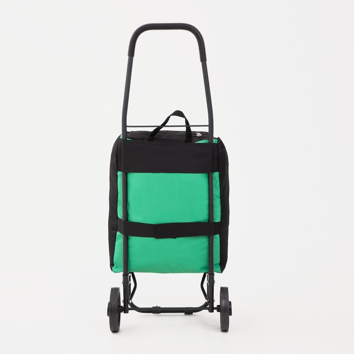 Сумка-тележка хозяйственная на шнуре, цвет чёрный/зелёный Сумка-тележка хозяйственная на шнуре, цвет чёрный/зелёный