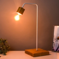 Лампа настольная "Хью-2" коричневый/белый 20х20х55см RISALUX Лампа настольная "Хью-2" коричневый/белый 20х20х55см RISALUX