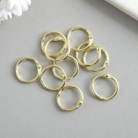 Кольца для творчества (для фотоальбомов) "Золото" внутр. d= 1,5 см внешн. d=2 см набор 10 шт Кольца для творчества (для фотоальбомов) "Золото" внутр. d= 1,5 см внешн. d=2 см набор 10 шт