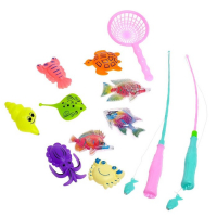 Рыбалка &laquo;Морские обитатели&raquo; 9 рыбок, 2 удочки, сачок