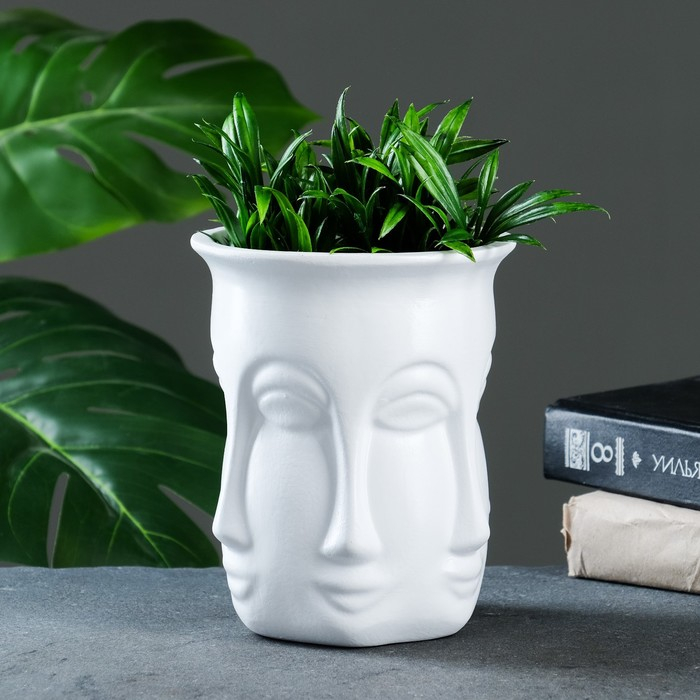 Кашпо - органайзер &laquo;Аделия&raquo; белое, 1л/ 16х13см