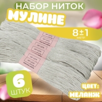 Набор ниток мулине №3024, 8 ± 1 м, 6 шт, цвет меланж Набор ниток мулине №3024, 8 ± 1 м, 6 шт, цвет меланж