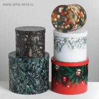 Набор подарочных коробок 5 в 1 &laquo;Новогоднее фото&raquo;, 13 х 14‒19.5 х 22 см, Новый год