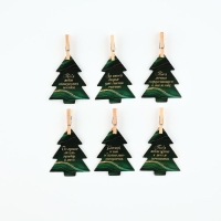 Новогодние украшения для бокалов на Новый год с предсказаниями, ёлочки, 4,2 х 5 см, 6 шт. Новогодние украшения для бокалов на Новый год с предсказаниями, ёлочки, 4,2 х 5 см, 6 шт.