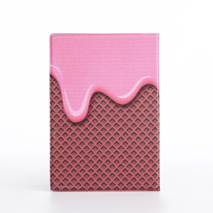 Обложка для паспорта, цвет коричневый/розовый