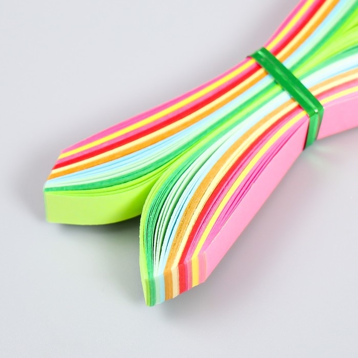Полоски для квиллинга "Цветные" (н-р 100 полос) ширина 1 см длина 25 см 22х7х1,3 см