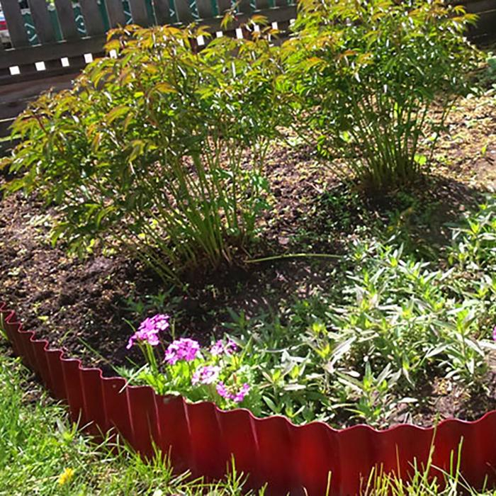 Ограждение для клумбы, 110 &times; 24 см, оранжевое, &laquo;Волна&raquo;, Greengo