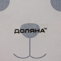 Подставка стеклянная под ложку Доляна &laquo;Зайка и морковка&raquo;, цвет розовый