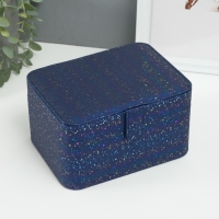 Шкатулка кожзам для украшений "Ночное небо" голография фиолет 14х18х10,5 см Шкатулка кожзам для украшений "Ночное небо" голография фиолет 14х18х10,5 см