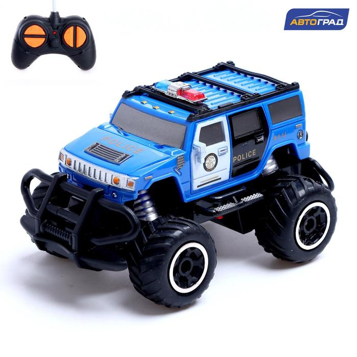 Джип «Полиция», радиоуправляемый, световые эффекты, работает от батареек, цвет синий Джип «Полиция», радиоуправляемый, световые эффекты, работает от батареек, цвет синий