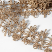 Тесьма декоративная холщовая, 4 см, 5 &plusmn; 0,5 м, цвет бежевый