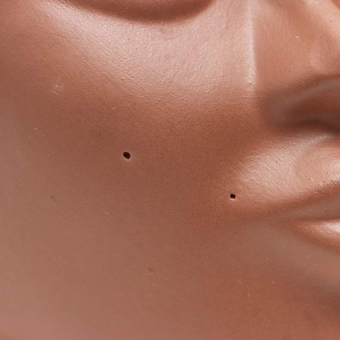 Горшок - органайзер "Голова" коричневое, 1,3 л / 16х16х14см