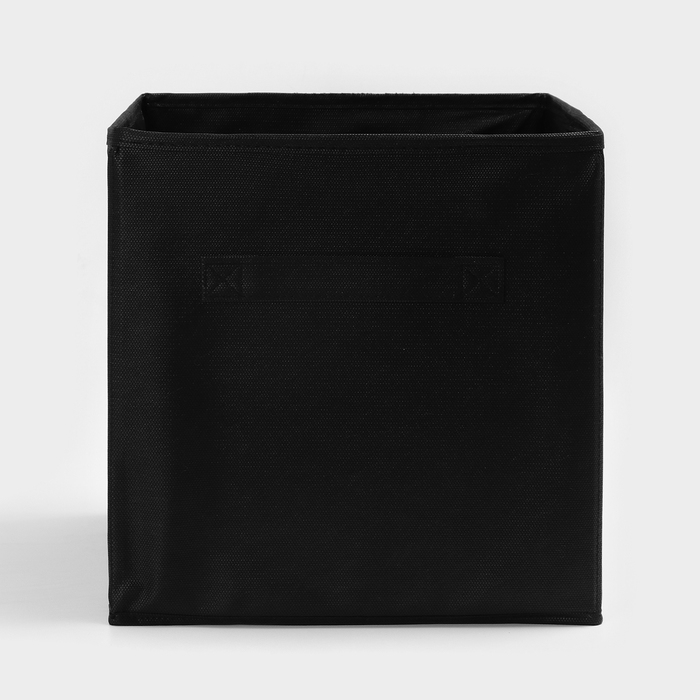 Короб для хранения, 28&times;28&times;28 см, набор 3 шт, цвет чёрный