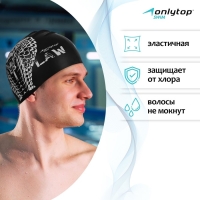 Шапочка для плавания взрослая ONLYTOP Outlaw, силиконовая, обхват 54-60 см Шапочка для плавания взрослая ONLYTOP Outlaw, силиконовая, обхват 54-60 см