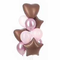 Набор воздушных шаров &laquo;Какао с маршмеллоу&raquo;, фольга, латекс, 10 шт.