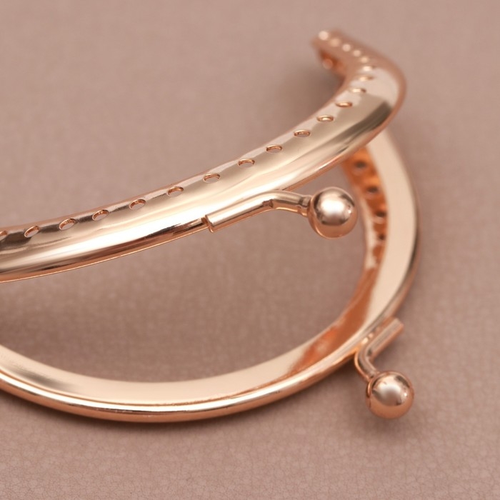 Фермуар пришивной &laquo;Полукруг&raquo;, 8 см, цвет золотой