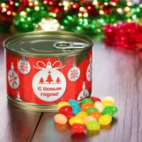 Новый год. Мармеладные бобы "Ёлочные шары", в консервной банке, 100 г