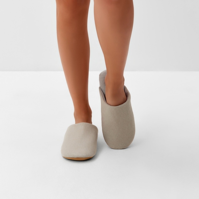 Тапочки женские, ECO размер 36-37, цвет бежевый Тапочки женские, ECO размер 36-37, цвет бежевый