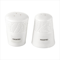 Набор для специй фарфоровый Magistro Сrotone, 2 предмета: солонка, перечница, 90 мл, 6&times;7,5 см, цвет белый