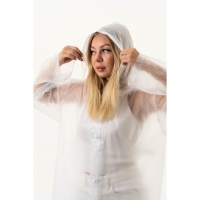 Дождевик взрослый плащ &laquo;Я бы вышла из зоны комфорта, но мне не в чем&raquo;, размер 42-48, 60 х 110 см, цвет белый