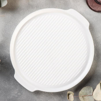 Блюдо фарфоровое для запекания круглое Magistro &laquo;Бланш&raquo;, d=23 см, цвет белый