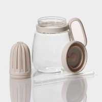 Кружка стеклянная с крышкой и трубочкой &laquo;Бьорн&raquo;, 850 мл