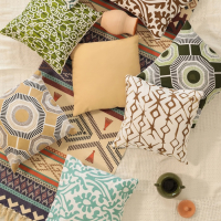 Наволочка декоративная 40х40 см, Monograms mint, 100% хлопок Наволочка декоративная 40х40 см, Monograms mint, 100% хлопок