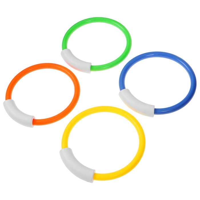 Набор для ныряния &laquo;На волне&raquo; &laquo;Кольца&raquo;, 4 предмета, цвет МИКС