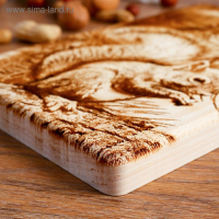 Доска из массива кедра &laquo;Бельчонок&raquo;, прямоугольная, 18 &times; 28 см