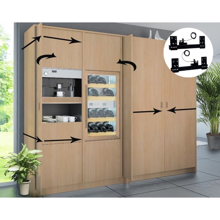 Комплект направляющих для поворотных дверей ТУНДРА L=600 мм., H=35 мм. Комплект направляющих для поворотных дверей ТУНДРА L=600 мм., H=35 мм.
